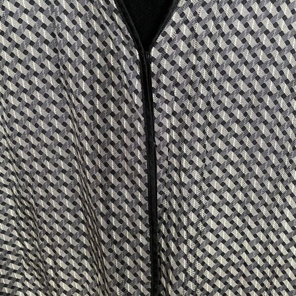 J. McLaughlin Black Cotton Modal Cardigan with snap Button Silk Front Panel - Picture 3 of 7